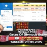 BUKTI JACKPOT SLOT GATES OF OLYMPUS SUPER SCETTER TERPERCAYA DI INDONESIA TGL 20-09-2025