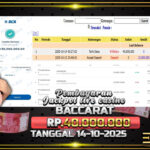 BUKTI JACKPOT LIVE CASINO BACCARAT TERPERCAYA DI INDONESIA TGL 14-10-2025