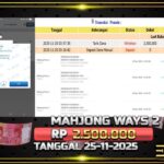 BUKTI JACKPOT SLOT MAHJONG WAYS 2 TERPERCAYA DI INDONESIA TGL 25-11-2025