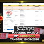 BUKTI JACKPOT SLOT MAHJONG WAYS 2 TERPERCAYA DI INDONESIA TGL 15-09-2026