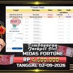 BUKTI JACKPOT SLOT MIDAS FORTUNE TERPERCAYA DI INDONESIA TGL 02-09-2026