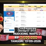 BUKTI JACKPOT SLOT MAHJONG WAYS 2 TERPERCAYA DI INDONESIA TGL 13-09-2026