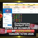 BUKTI JACKPOT SLOT GATES OF OLYMPUS 1.000 TERPERCAYA DI INDONESIA TGL 14-09-2026
