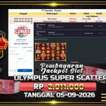 BUKTI JACKPOT SLOT GATES OF OLYMPUS SUPER SCATTER TERPERCAYA DI INDONESIA TGL 05-09-2026